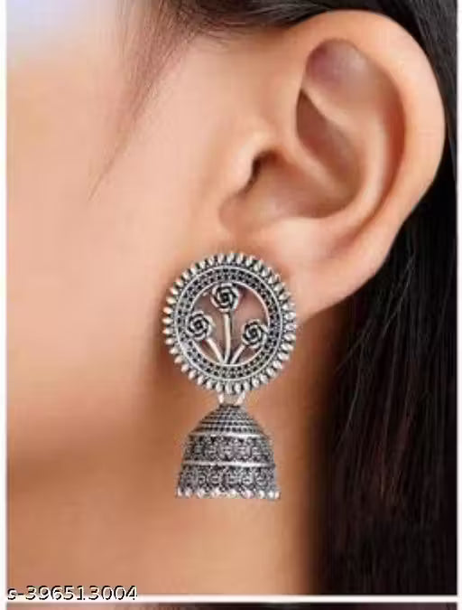 Earrings with silver plating (combo of 4)