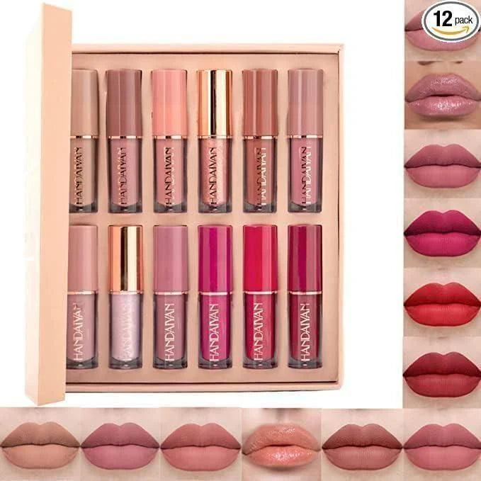 Premium Matte Liquid Lipstick Set 12Pcs