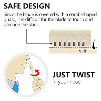 Nose Hair Cutter 360 Degree Rotating Manual Nose Hair Removal Tool Pack of 2