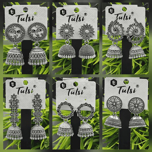 Combo Of 6 Jumkha Earrings