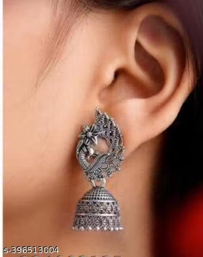 Earrings with silver plating (combo of 4)